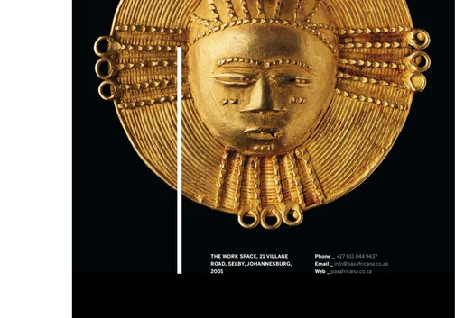 Gold mask from the Pax Africana brand guidelines